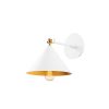 Scandinavian Wall Lamp, White Metal Body, 19 x 26 cm, Height: 20 cm | E27 Socket, Max 40W | Stylish & Functional Lighting for Modern Home Decor, IP20 Rated, Perfect for Living Room & Bedroom