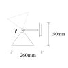 Scandinavian Wall Lamp, White Metal Body, 19 x 26 cm, Height: 20 cm | E27 Socket, Max 40W | Stylish & Functional Lighting for Modern Home Decor, IP20 Rated, Perfect for Living Room & Bedroom