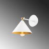 Scandinavian Wall Lamp, White Metal Body, 19 x 26 cm, Height: 20 cm | E27 Socket, Max 40W | Stylish & Functional Lighting for Modern Home Decor, IP20 Rated, Perfect for Living Room & Bedroom