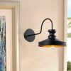 Industrial Scandinavian Wall Lamp, Black Metal Body, 22 x 42 cm, Height: 23 cm, E27 Socket Max 40W, IP20 Rated | Stylish Lighting for Modern Home Decor & Workspaces, Durable & Elegant Design