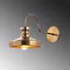 Elegant Gold Wall Lamp, Metal Body, 22 x 42 cm, Height: 23 cm | E27 Socket, Max 40W | IP20 Rated | Perfect for Glam & Scandinavian Decor, Stylish Lighting for Living Room & Bedroom