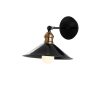 Scandinavian Black Wall Lamp, Metal Body, 24 x 30 x 18 cm | E27 Socket, Max 40W | Stylish & Functional Lighting for Modern Home Decor, IP20 Rated, Perfect for Living Room & Bedroom Ambiance