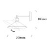 Scandinavian Black Wall Lamp, Metal Body, 24 x 30 x 18 cm | E27 Socket, Max 40W | Stylish & Functional Lighting for Modern Home Decor, IP20 Rated, Perfect for Living Room & Bedroom Ambiance
