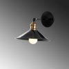 Scandinavian Black Wall Lamp, Metal Body, 24 x 30 x 18 cm | E27 Socket, Max 40W | Stylish & Functional Lighting for Modern Home Decor, IP20 Rated, Perfect for Living Room & Bedroom Ambiance