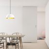 Scandinavian Chandelier, White Iron Body, 30 x 30 cm, Height 111 cm, 90 cm Cable, E27 Socket Max 40W, Elegant & Modern Design for Home Decor, Perfect for Living Room & Dining Areas