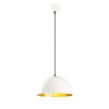 Scandinavian Chandelier, White Iron Body, 30 x 30 cm, Height 111 cm, 90 cm Cable, E27 Socket Max 40W, Elegant & Modern Design for Home Decor, Perfect for Living Room & Dining Areas