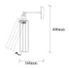Stylish Black Wall Lamp, Metal Body, 8 x 16 x 40 cm | E27 Socket, Max 40W | IP20 Rated, Perfect for Modern Home Decor & Ambient Lighting | Elegant Design for Living Room & Bedroom