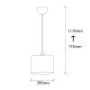 Industrial Scandinavian Chandelier, Black Metal Body, 20 x 20 cm, Height 111 cm, 90 cm Cable, E27 Max 40W, IP20 | Stylish Lighting for Modern Home Decor & Dining Spaces, Elegant & Functional Design