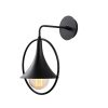 Industrial Black Wall Lamp, Metal Body, 25 x 29 cm, Height: 38 cm | E27 Socket, Max 40W | IP20 Rated | Scandinavian Design for Modern Home Decor, Elegant & Functional Lighting Solution