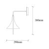 Industrial Black Wall Lamp, Metal Body, 25 x 29 cm, Height: 38 cm | E27 Socket, Max 40W | IP20 Rated | Scandinavian Design for Modern Home Decor, Elegant & Functional Lighting Solution