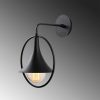 Industrial Black Wall Lamp, Metal Body, 25 x 29 cm, Height: 38 cm | E27 Socket, Max 40W | IP20 Rated | Scandinavian Design for Modern Home Decor, Elegant & Functional Lighting Solution