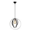 Scandinavian Style Chandelier, Black Metal Body, 35 cm Diameter x 131 cm Height | Adjustable Height, E27 Socket (Max 40W) | Elegant Lighting for Modern Home Décor & Dining Spaces