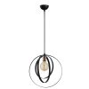 Scandinavian Style Chandelier, Black Metal Body, 35 cm Diameter x 131 cm Height | Adjustable Height, E27 Socket (Max 40W) | Elegant Lighting for Modern Home Décor & Dining Spaces