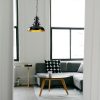 Industrial Scandinavian Chandelier, Black Metal Body, 32 x 32 cm, Height 78 cm, 90 cm Cable, E27 Socket Max 40W, Stylish Lighting for Modern Home & Office Spaces, Elegant & Functional Design