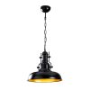 Industrial Scandinavian Chandelier, Black Metal Body, 32 x 32 cm, Height 78 cm, 90 cm Cable, E27 Socket Max 40W, Stylish Lighting for Modern Home & Office Spaces, Elegant & Functional Design