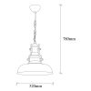Industrial Scandinavian Chandelier, Black Metal Body, 32 x 32 cm, Height 78 cm, 90 cm Cable, E27 Socket Max 40W, Stylish Lighting for Modern Home & Office Spaces, Elegant & Functional Design