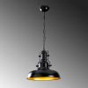 Industrial Scandinavian Chandelier, Black Metal Body, 32 x 32 cm, Height 78 cm, 90 cm Cable, E27 Socket Max 40W, Stylish Lighting for Modern Home & Office Spaces, Elegant & Functional Design