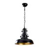 Industrial Scandinavian Chandelier, Black Metal Body, 32 x 32 cm, Height 78 cm, 90 cm Cable, E27 Socket Max 40W, Stylish Lighting for Modern Home & Office Spaces, Elegant & Functional Design