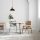 Elegant Black Chandelier, 32 x 32 cm, Height 120 cm | Metal Body, E27 Socket Max 40W | 90 cm Cable | Glam Scandinavian Design, Perfect for Modern Living Rooms & Dining Areas, Stylish & Functional Lighting