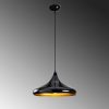 Industrial Scandinavian Chandelier, Black Metal Body, 35 x 35 cm, Height 116 cm, 90 cm Cable, E27 Socket Max 40W, Stylish Lighting for Modern Home & Office Spaces, Elegant & Functional Design