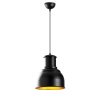 Industrial Scandinavian Chandelier, Black Metal Body, 25 x 25 cm, Height 129 cm, 90 cm Cable, E27 Socket Max 40W, Stylish Lighting for Modern Home & Office Spaces, Elegant & Functional Design