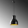 Industrial Scandinavian Chandelier, Black Metal Body, 25 x 25 cm, Height 129 cm, 90 cm Cable, E27 Socket Max 40W, Stylish Lighting for Modern Home & Office Spaces, Elegant & Functional Design