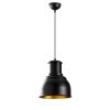 Industrial Scandinavian Chandelier, Black Metal Body, 25 x 25 cm, Height 129 cm, 90 cm Cable, E27 Socket Max 40W, Stylish Lighting for Modern Home & Office Spaces, Elegant & Functional Design