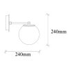 Scandinavian Wall Lamp, Black Metal Body with Glass Cap, 15 x 24 x 24 cm | E27 Socket, Max 40W | Stylish & Functional Lighting for Modern Home Decor, IP20 Rated