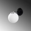 Scandinavian Wall Lamp, Black Metal Body with Glass Cap, 15 x 24 x 24 cm | E27 Socket, Max 40W | Stylish & Functional Lighting for Modern Home Decor, IP20 Rated