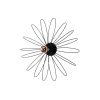 Stylish Black Wall Lamp, Metal Body, 58 x 12 x 58 cm | E27 Socket, Max 40W | IP20 Rated | Elegant Floral Design for Modern Home Decor, Perfect for Living Room & Bedroom Lighting