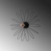 Stylish Black Wall Lamp, Metal Body, 58 x 12 x 58 cm | E27 Socket, Max 40W | IP20 Rated | Elegant Floral Design for Modern Home Decor, Perfect for Living Room & Bedroom Lighting