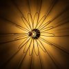 Stylish Black Wall Lamp, Metal Body, 58 x 12 x 58 cm | E27 Socket, Max 40W | IP20 Rated | Elegant Floral Design for Modern Home Decor, Perfect for Living Room & Bedroom Lighting