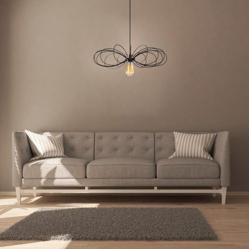 Elegant Black Wall Lamp, Metal Body, 10 x 12 cm, Height 100 cm, E14 Max 40W, IP20 | Glamorous Hotel-Style Lighting for Modern Spaces