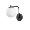 Industrial Scandinavian Wall Lamp, Black Metal Body with Glass Cap, 15 x 26 cm, Height 22 cm, E27 Socket Max 40W, Stylish & Functional Lighting for Modern Home Decor, IP20 Rated