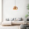 Glam Scandinavian Chandelier, Gold Metal Body, 30 x 30 cm, Height 123 cm, 90 cm Cable, E27 Socket Max 40W, IP20 | Elegant Lighting for Modern Home Décor & Stylish Interiors