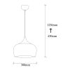 Glam Scandinavian Chandelier, Gold Metal Body, 30 x 30 cm, Height 123 cm, 90 cm Cable, E27 Socket Max 40W, IP20 | Elegant Lighting for Modern Home Décor & Stylish Interiors