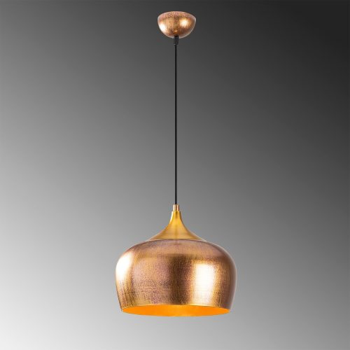 Glam Scandinavian chandelier, gold metal body, 30 x 30 cm, height 123 cm, 90 cm cable, E27 socket Max 40W, IP20 | Elegant lighting for modern interior design and stylish interiors