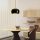 Elegant Black Chandelier, 30 x 30 cm, Height 123 cm | Metal Body, E27 Socket (Max 40W) | 90 cm Cable | Glam & Scandinavian Design | Perfect for Modern Living Rooms & Dining Areas