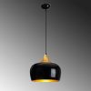Elegant Black Chandelier, 30 x 30 cm, Height 123 cm | Metal Body, E27 Socket (Max 40W) | 90 cm Cable | Glam & Scandinavian Design | Perfect for Modern Living Rooms & Dining Areas