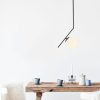 Industrial Scandinavian Chandelier, Black Iron Body, 25 x 15 cm, Height: 76 cm | E27 Socket, Max 40W | Stylish Lighting for Modern Homes, Dining Rooms & Living Spaces, Elegant & Functional Design