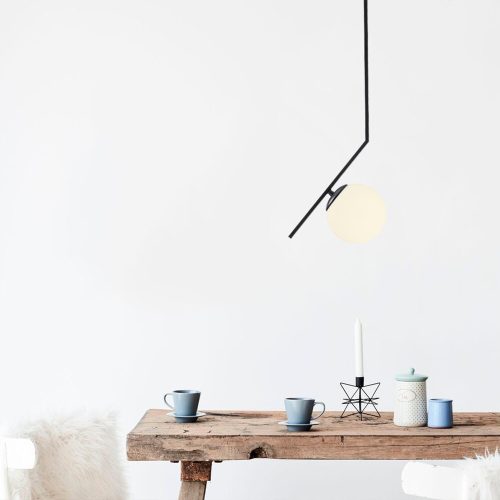 Industrial Scandinavian Chandelier, Black Iron Body, 25 x 15 cm, Height: 76 cm | E27 Socket, Max 40W | Stylish Lighting for Modern Homes, Dining Rooms & Living Spaces, Elegant & Functional Design