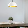Scandinavian Chandelier, White Metal Body, 40 x 40 cm, Height 116 cm, 90 cm Cable, E27 Socket Max 40W, Elegant & Modern Design for Home Décor, IP20 Rated, Perfect for Living Room & Dining Areas
