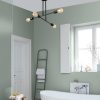 Elegant Black Wall Lamp, Metal Body, 10 x 12 cm, Height 100 cm, E14 Max 40W, IP20 | Glamorous Hotel-Style Lighting for Modern Spaces