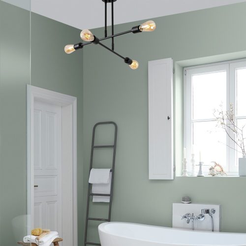 Elegant Black Wall Lamp, Metal Body, 10 x 12 cm, Height 100 cm, E14 Max 40W, IP20 | Glamorous Hotel-Style Lighting for Modern Spaces