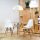 Scandinavian Chandelier, White Metal Body, 50 x 50 cm, Height 121 cm, 90 cm Cable, E27 Socket Max 40W, Elegant & Modern Design for Home Décor, IP20 Rated, Perfect for Living Room & Dining Areas