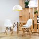 Scandinavian Chandelier, White Metal Body, 50 x 50 cm, Height 121 cm, 90 cm Cable, E27 Socket Max 40W, Elegant & Modern Design for Home Décor, IP20 Rated, Perfect for Living Room & Dining Areas