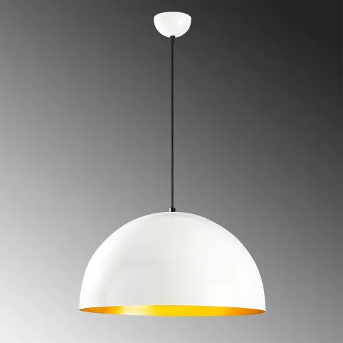 Scandinavian chandelier, white metal body, 50 x 50 cm, height 121 cm, 90 cm cable, E27 socket max 40 W, elegant and modern design for home decoration, IP20 rating, perfect for living room and dining room