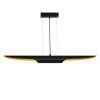Elegant Black Chandelier, Metal Body, 100 x 8 cm, Height: 104 cm | Adjustable Height, 2 x E14 Max 40W | Glam Scandinavian Design for Modern Spaces