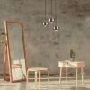 Scandinavian Chandelier, Platinum Color, 35 cm Diameter, 111 cm Height | Adjustable Height, Iron Body, 3 x E27 Max 40W | Elegant Lighting for Modern Home Décor & Dining Spaces