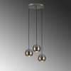 Scandinavian Chandelier, Platinum Color, 35 cm Diameter, 111 cm Height | Adjustable Height, Iron Body, 3 x E27 Max 40W | Elegant Lighting for Modern Home Décor & Dining Spaces